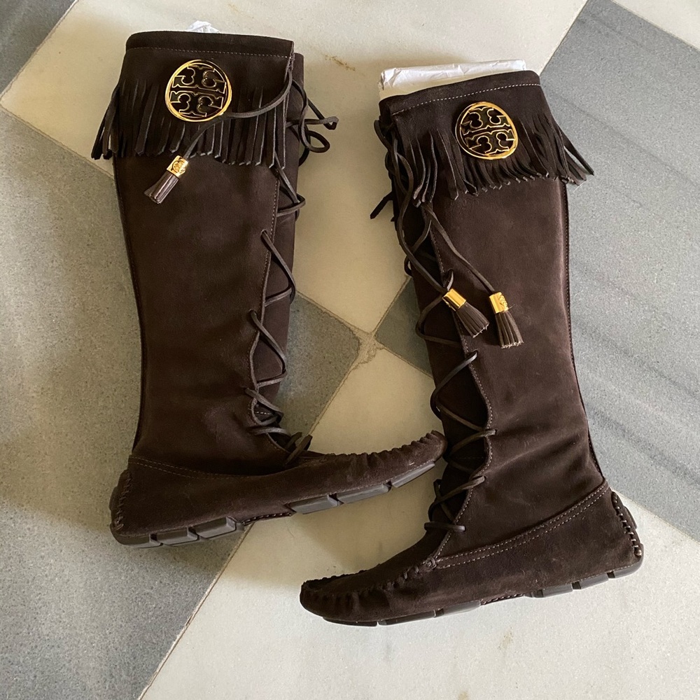 NEVER WORN! Tory Burch Knee High Moccasins